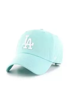 Хлопковая бейсболка 54brand MLB Los Angeles Dodgers 47brand, бирюзовый