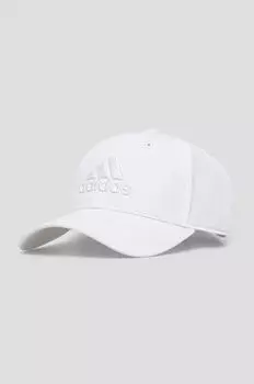 Хлопковая бейсболка adidas, белый