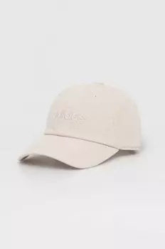 Хлопковая бейсболка adidas, бежевый