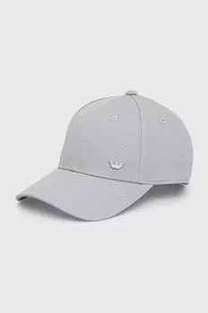 Хлопковая бейсболка adidas Originals, серый