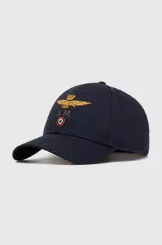 Хлопковая бейсболка Aeronautica Militare, темно-синий