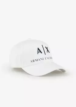 Хлопковая бейсболка Armani Exchange, белый