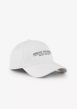 Хлопковая бейсболка Armani Exchange, белый