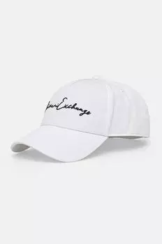 Хлопковая бейсболка Armani Exchange, белый
