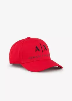 Хлопковая бейсболка Armani Exchange, красный