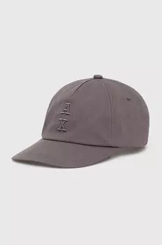 Хлопковая бейсболка Armani Exchange, серый