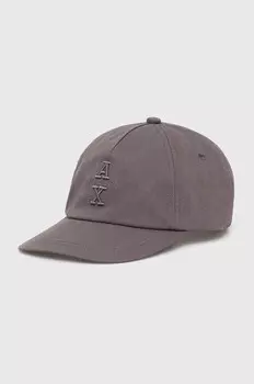 Хлопковая бейсболка Armani Exchange, серый