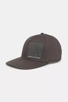 Хлопковая бейсболка Armani Exchange, серый