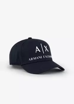 Хлопковая бейсболка Armani Exchange, синий