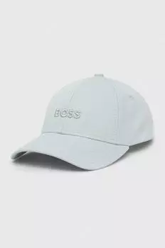 Хлопковая бейсболка Boss, бирюзовый