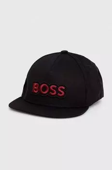 Хлопковая бейсболка Boss, черный