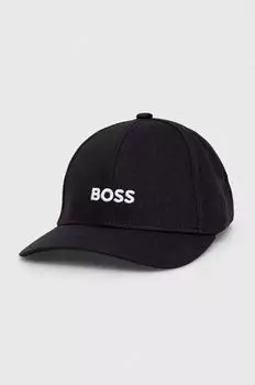 Хлопковая бейсболка Boss, черный