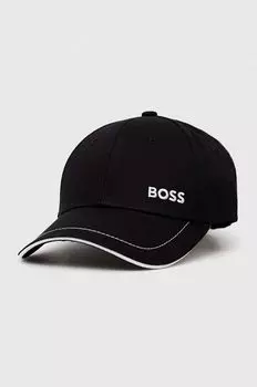 Хлопковая бейсболка Boss Green, черный
