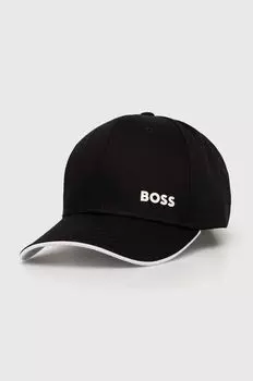 Хлопковая бейсболка Boss Green, черный