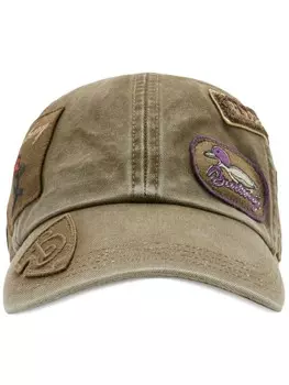 Хлопковая бейсболка Burberry, зеленый