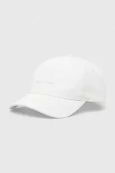 Хлопковая бейсболка Calvin Klein, белый