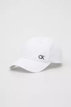 Хлопковая бейсболка Calvin Klein, белый