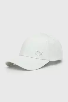 Хлопковая бейсболка Calvin Klein, зеленый