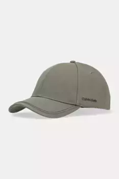 Хлопковая бейсболка Calvin Klein, зеленый