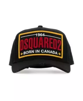 Хлопковая бейсболка Dsquared2, черный