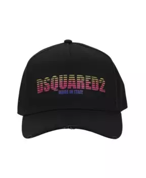 Хлопковая бейсболка Dsquared2, черный