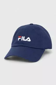 Хлопковая бейсболка Fila, темно-синий
