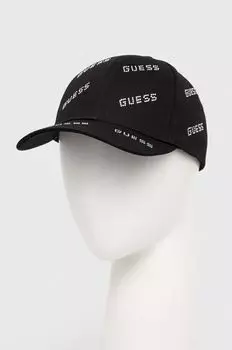 Хлопковая бейсболка Guess, черный