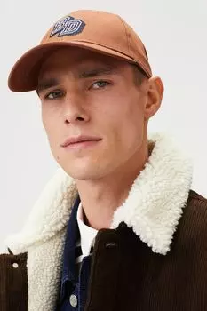 Хлопковая бейсболка H&amp;M, коричневый/бд