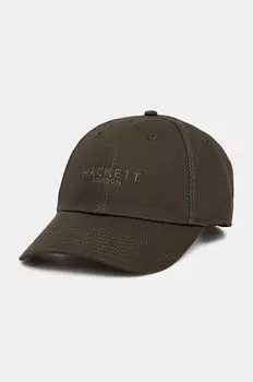 Хлопковая бейсболка Hackett London, зеленый