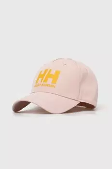 Хлопковая бейсболка Helly Hansen, розовый