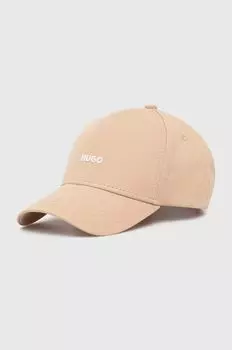 Хлопковая бейсболка Hugo, бежевый