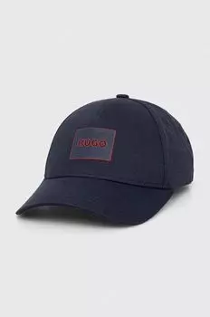 Хлопковая бейсболка Hugo, темно-синий