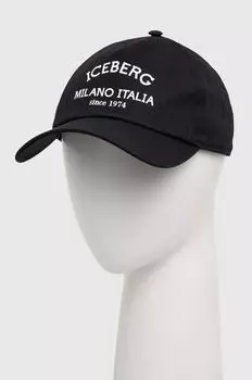 Хлопковая бейсболка Iceberg, черный