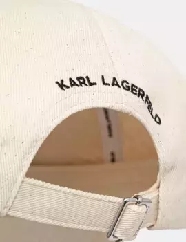 Хлопковая бейсболка Karl Lagerfeld, бежевый
