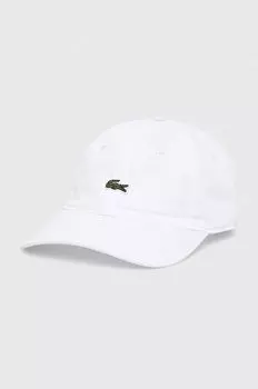 Хлопковая бейсболка Lacoste, белый