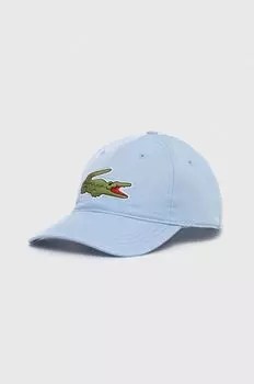 Хлопковая бейсболка Lacoste, синий