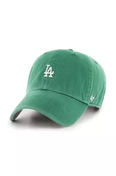 Хлопковая бейсболка Los Angeles Dodgers 47 brand, зеленый