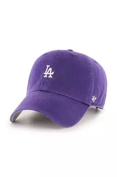 Хлопковая бейсболка Los Angeles Dodgers 47 brand, фиолетовый