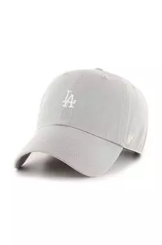 Хлопковая бейсболка Los Angeles Dodgers 47 brand, серый