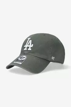 Хлопковая бейсболка Los Angeles Dodgers 47 brand, зеленый