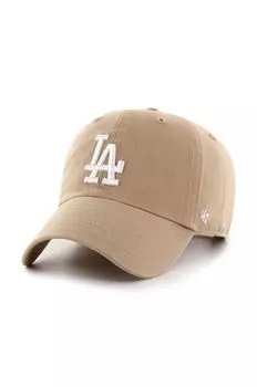 Хлопковая бейсболка Los Angeles Dodgers 47 brand, бежевый