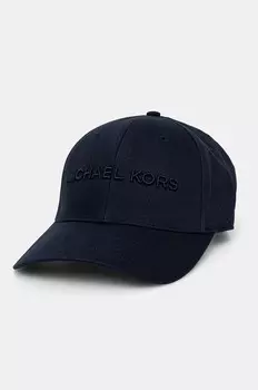 Хлопковая бейсболка Michael Kors, темно-синий
