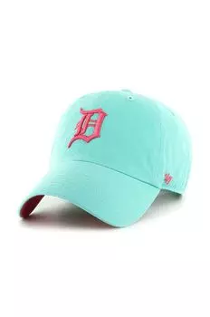 Хлопковая бейсболка MLB Detroit Tigers 47 brand, бирюзовый