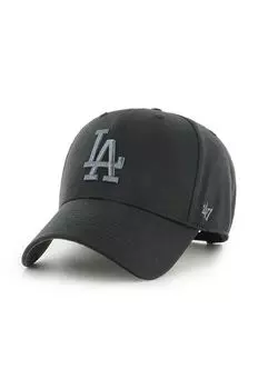 Хлопковая бейсболка MLB Los Angeles Dodgers 47 brand, черный