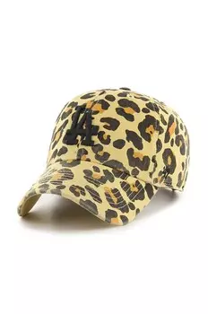 Хлопковая бейсболка MLB Los Angeles Dodgers 47 brand, бежевый