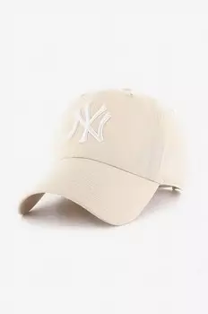 Хлопковая бейсболка MLB New York Yankees 47 brand, бежевый