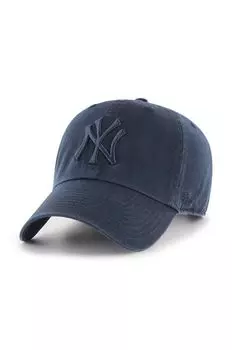 Хлопковая бейсболка MLB New York Yankees 47brand, темно-синий