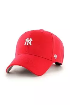 Хлопковая бейсболка MLB New York Yankees 47brand, красный