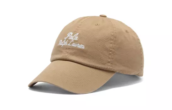 Хлопковая бейсболка мужская кофейного цвета Polo Ralph Lauren