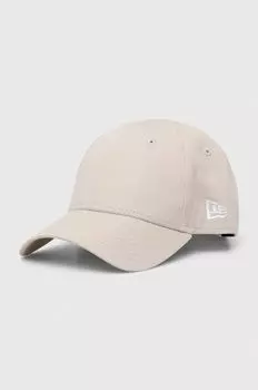 Хлопковая бейсболка New Era, бежевый